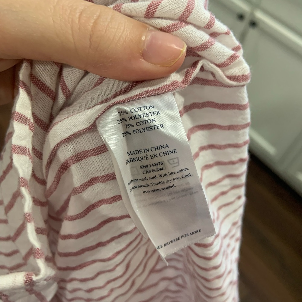 Faherty Avery Red Stripped Button Up Fall Casual … - image 4